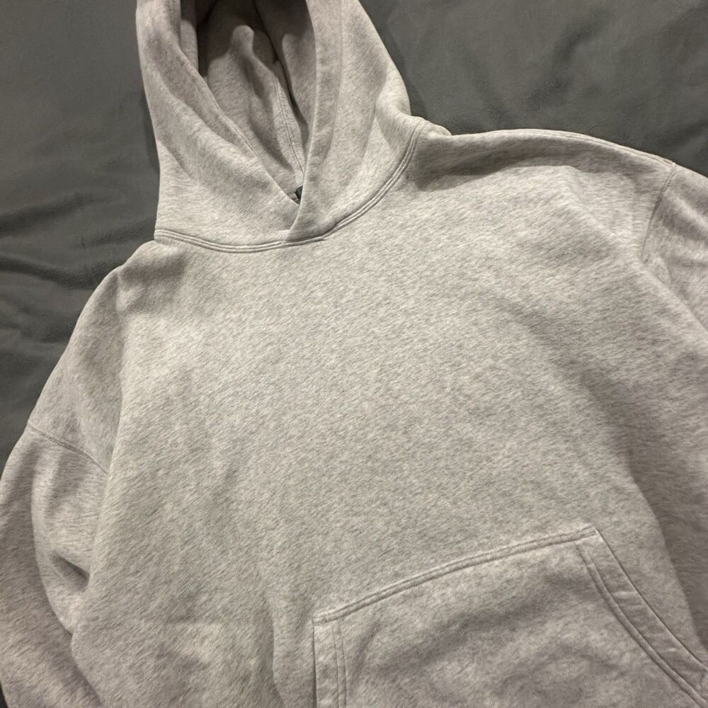 Abercrombie & Fitch Soft A&F Essentials Hoodie Men's M Oversized Light Gray - Picture 4 of 8